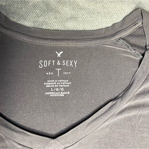 American Eagle Outfitters Soft & Sexy Grey Tee